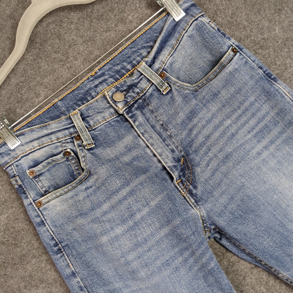 Levis 513 Slim Straight Jeans Mens 29x30 Medium Wash Blue Denim Pants